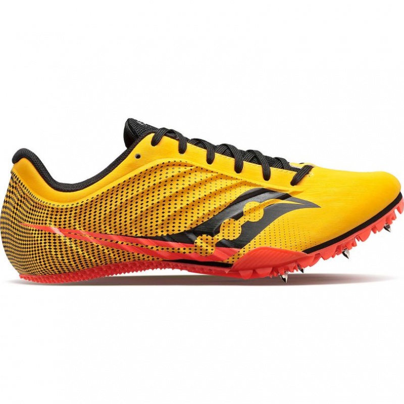 Men\'s Saucony Spitfire 5 Spikes Yellow | SOUTHAFRICA-LXF