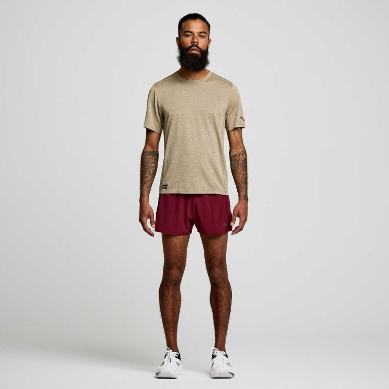 Men's Saucony Stopwatch Short Sleeve T-Shirt Olive | SOUTHAFRICA-EIB