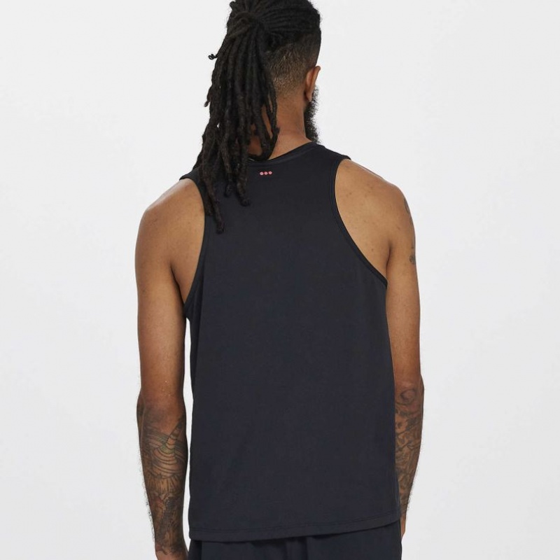 Men's Saucony Stopwatch Singlet Black | SOUTHAFRICA-ZUA