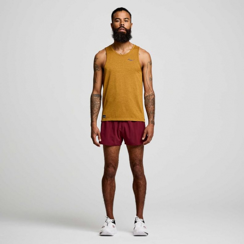 Men's Saucony Stopwatch Singlet Brown | SOUTHAFRICA-YMQ