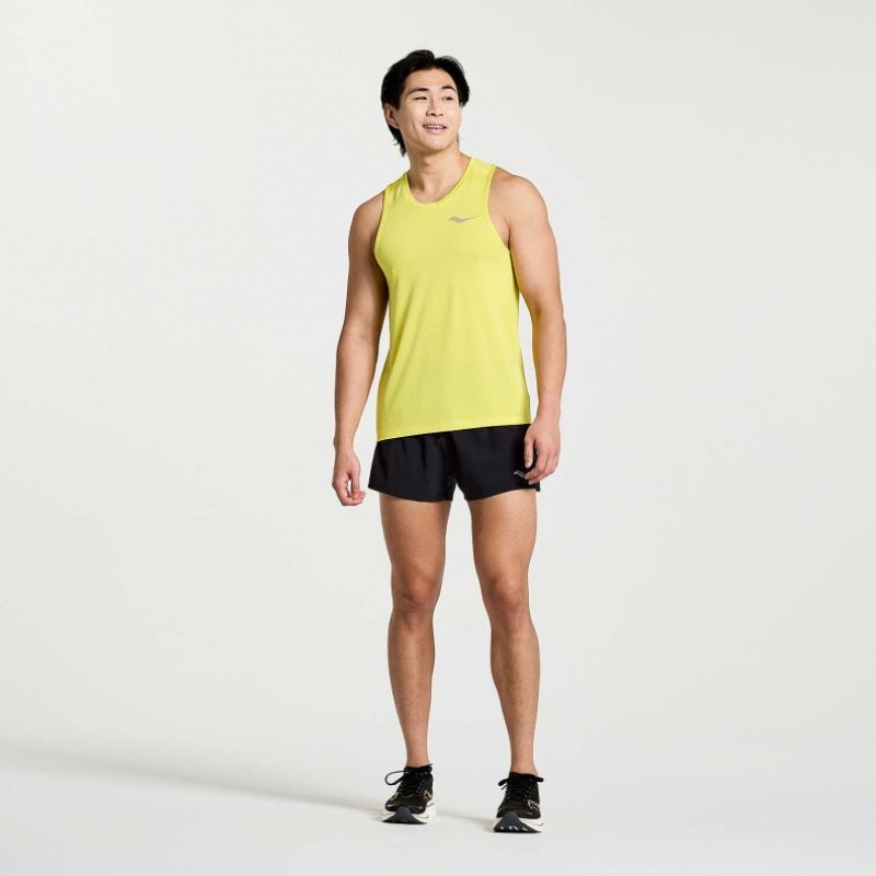 Men's Saucony Stopwatch Singlet Yellow | SOUTHAFRICA-LHE