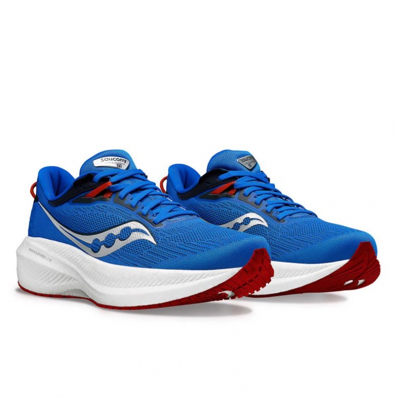 Men's Saucony Triumph 21 Running Shoes Blue | SOUTHAFRICA-JML