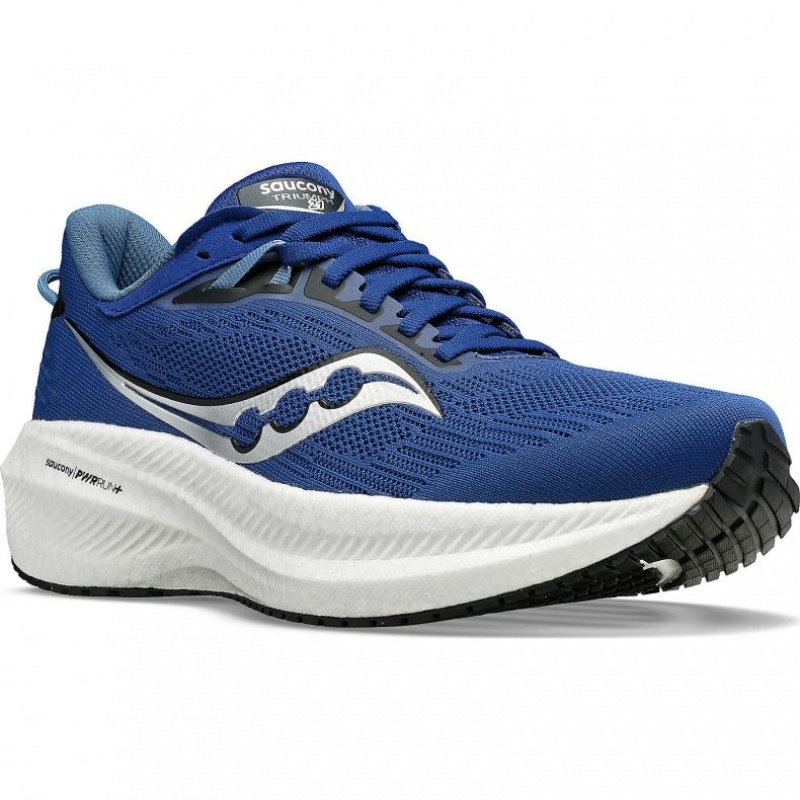 Men's Saucony Triumph 21 Running Shoes Indigo | SOUTHAFRICA-JXU