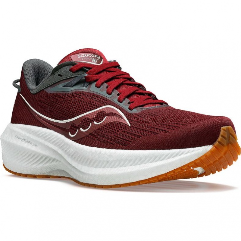 Men's Saucony Triumph 21 Running Shoes Red | SOUTHAFRICA-SJM