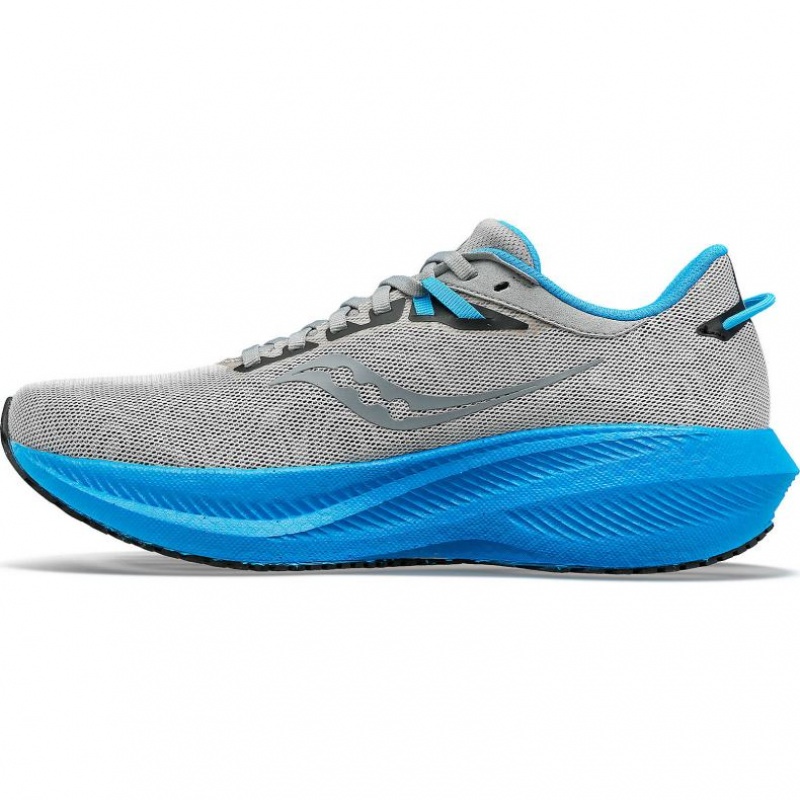 Men's Saucony Triumph 21 Running Shoes Silver / Blue | SOUTHAFRICA-ZHS