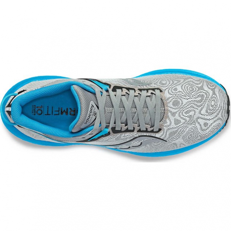 Men's Saucony Triumph 21 Running Shoes Silver / Blue | SOUTHAFRICA-ZHS