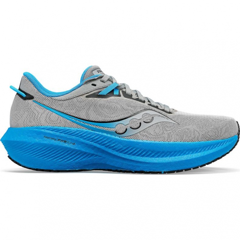 Men\'s Saucony Triumph 21 Running Shoes Silver / Blue | SOUTHAFRICA-ZHS