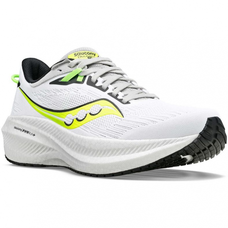 Men's Saucony Triumph 21 Running Shoes White | SOUTHAFRICA-JTD