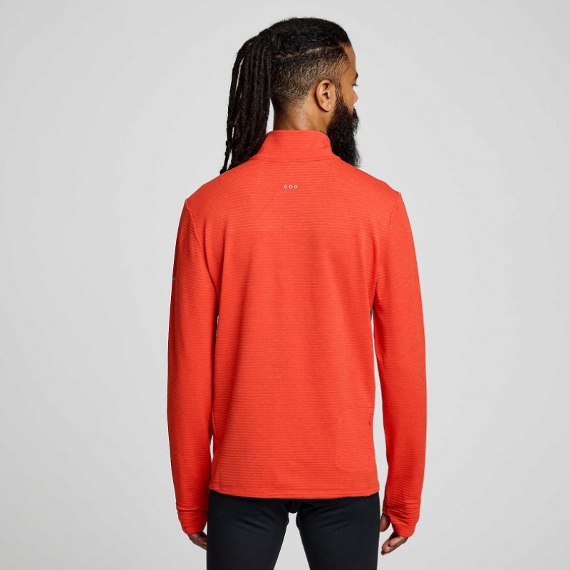 Men's Saucony Triumph 3D 1/2 Zip Sweatshirt Orange | SOUTHAFRICA-REG