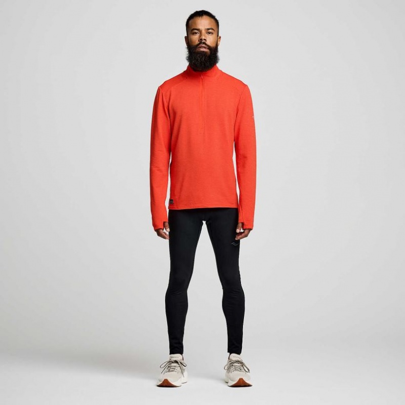 Men's Saucony Triumph 3D 1/2 Zip Sweatshirt Orange | SOUTHAFRICA-REG