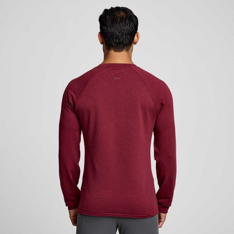 Men's Saucony Triumph 3D Crew Sweatshirt Red | SOUTHAFRICA-KMX