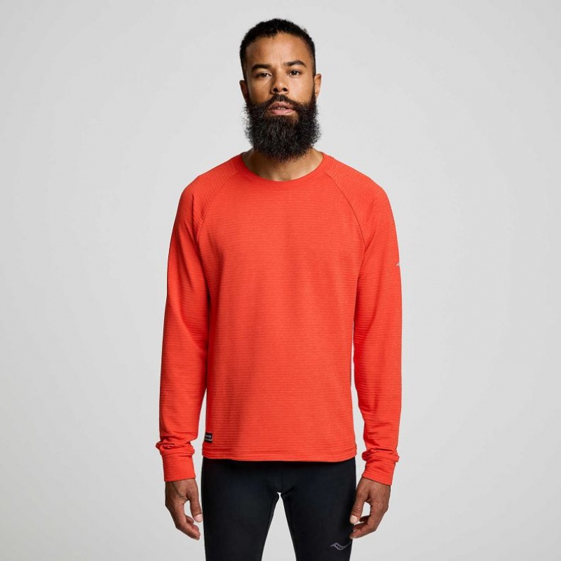 Men\'s Saucony Triumph 3D Crew Sweatshirt Orange | SOUTHAFRICA-XKR