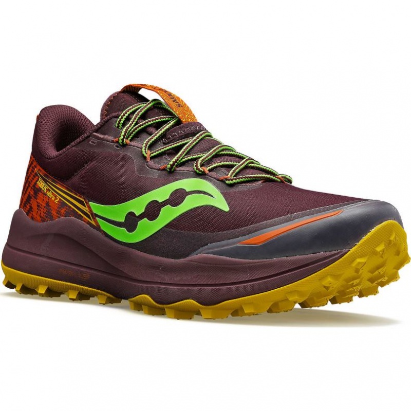 Men's Saucony Xodus Ultra 2 Trail Running Shoes Burgundy | SOUTHAFRICA-EGL