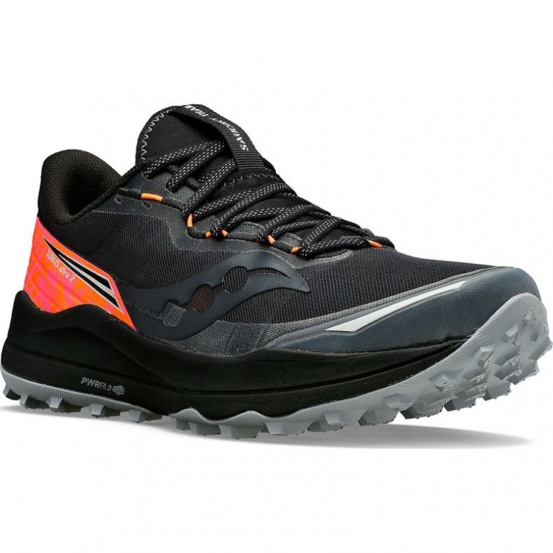 Men's Saucony Xodus Ultra 2 Trail Running Shoes Black | SOUTHAFRICA-UGT