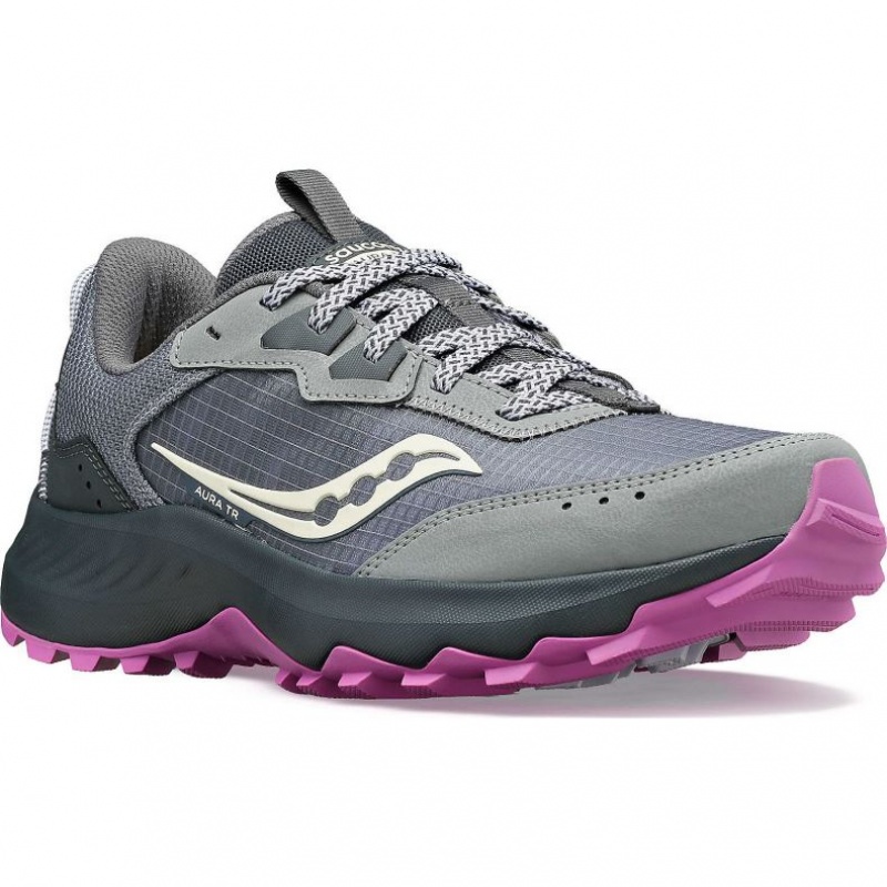 Women's Saucony Aura TR Trail Running Shoes Grey | SOUTHAFRICA-CUH