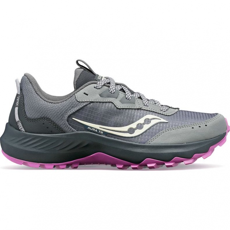 Women\'s Saucony Aura TR Wide Running Shoes Grey | SOUTHAFRICA-TRZ