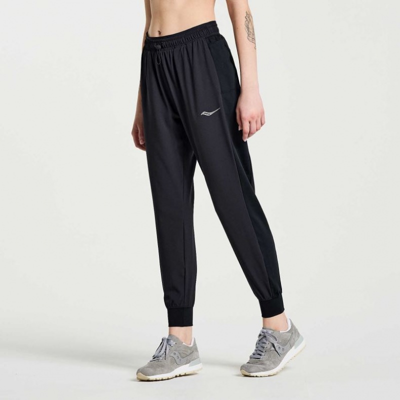 Women's Saucony Boston Woven Jogger Black | SOUTHAFRICA-YLI