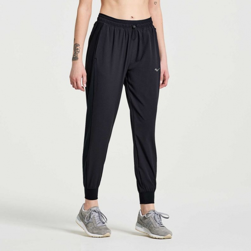 Women's Saucony Boston Woven Jogger Black | SOUTHAFRICA-YLI