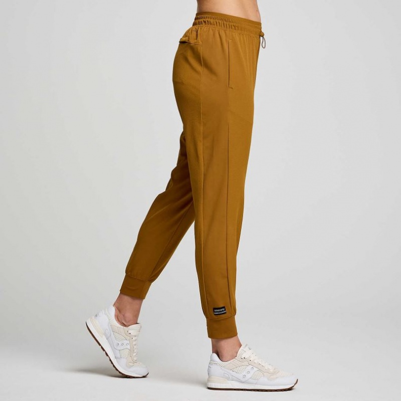 Women's Saucony Boston Woven Jogger Brown | SOUTHAFRICA-QJR