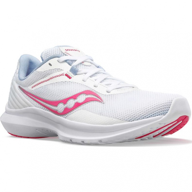 Women's Saucony Convergence Running Shoes White / Pink | SOUTHAFRICA-YHX