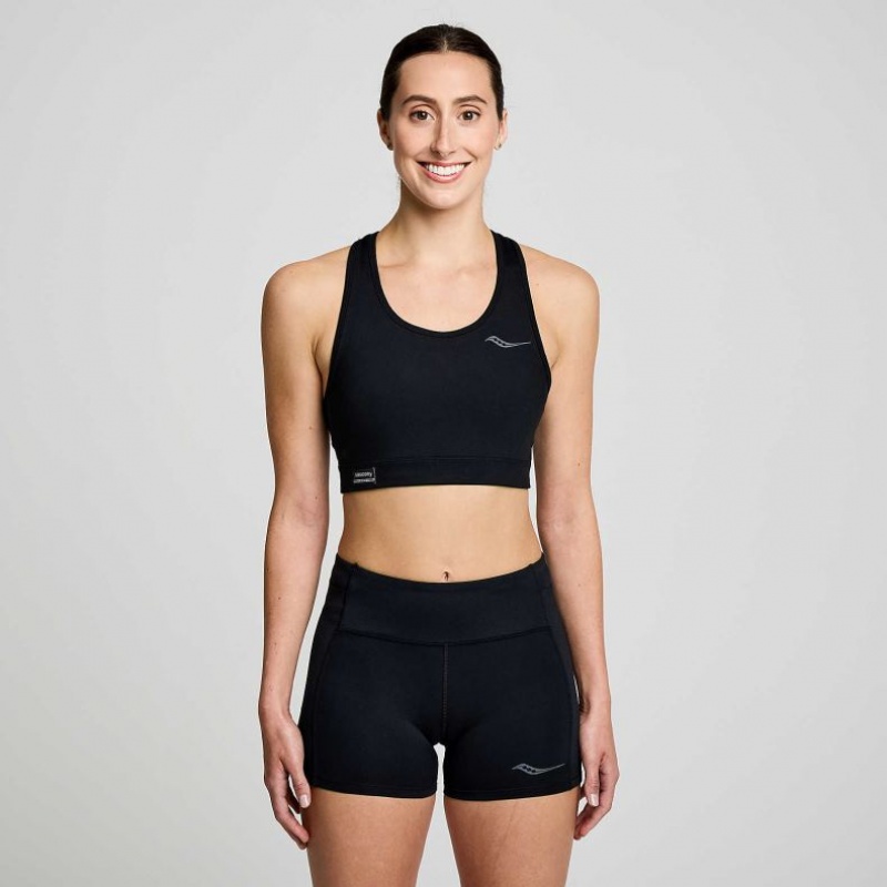 Women\'s Saucony Fortify Bra Black | SOUTHAFRICA-SUD