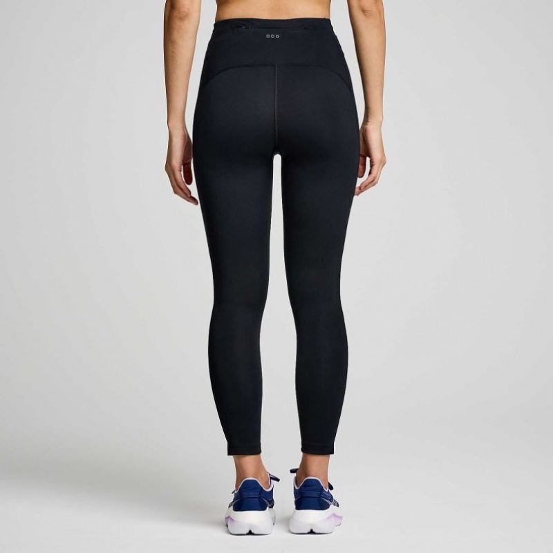 Women's Saucony Fortify Crop Tight Black | SOUTHAFRICA-ESX