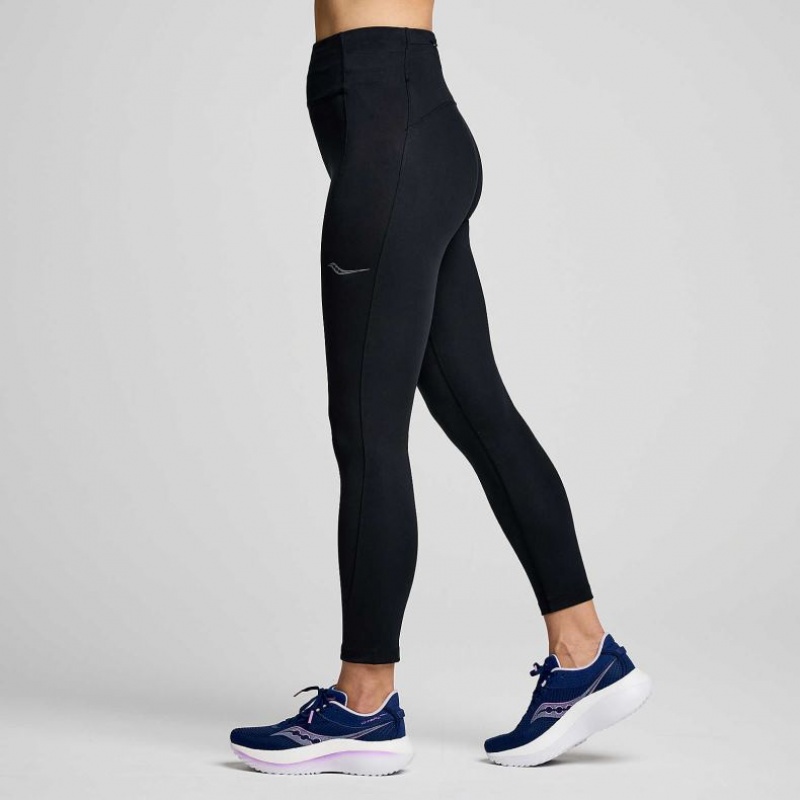 Women's Saucony Fortify Crop Tight Black | SOUTHAFRICA-ESX