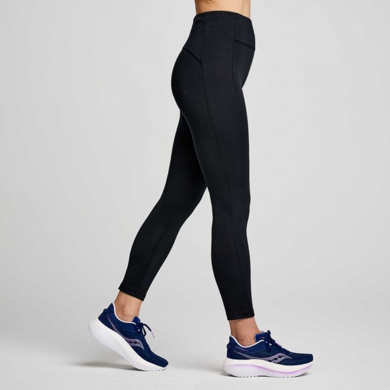 Women's Saucony Fortify Crop Tight Black | SOUTHAFRICA-ESX