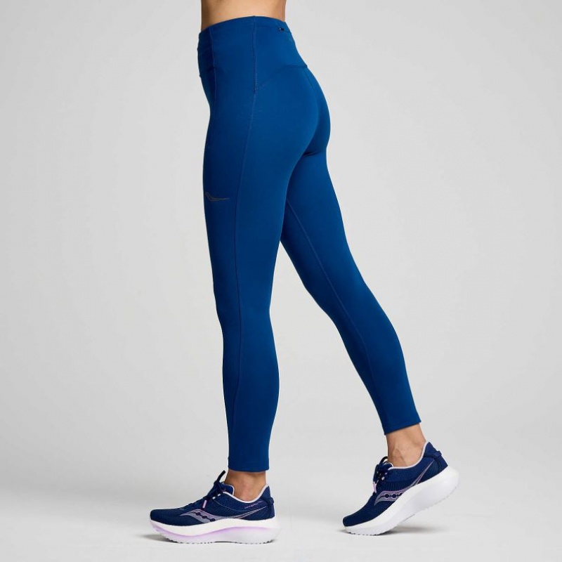 Women's Saucony Fortify Crop Tight Indigo | SOUTHAFRICA-EDK