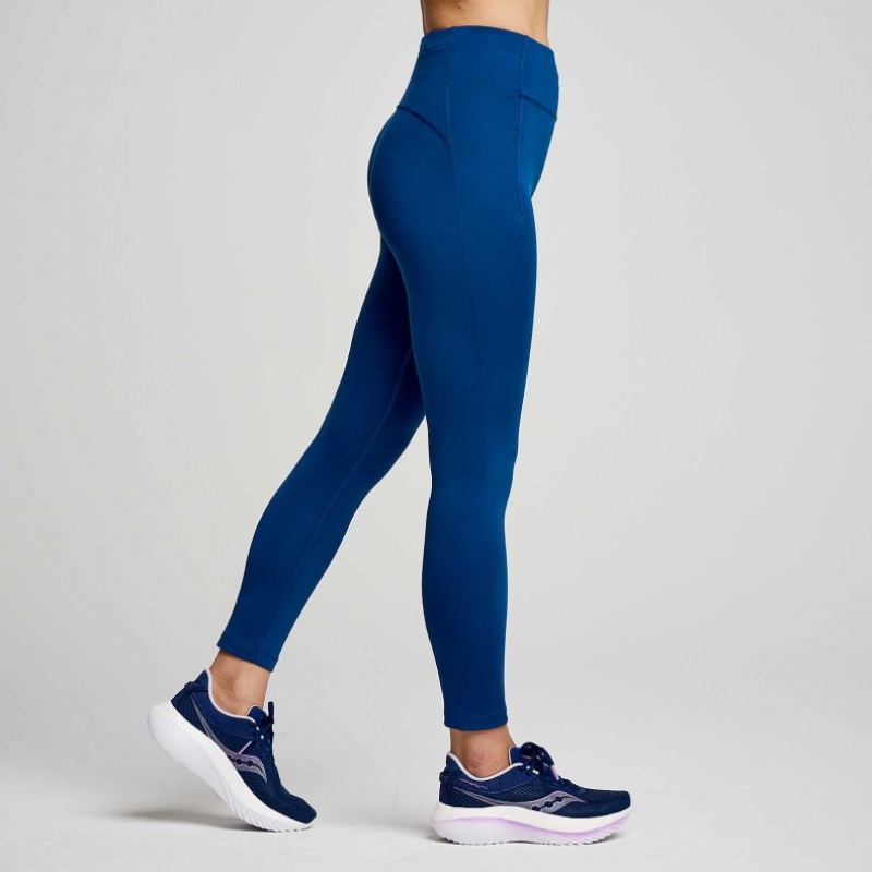 Women's Saucony Fortify Crop Tight Indigo | SOUTHAFRICA-EDK