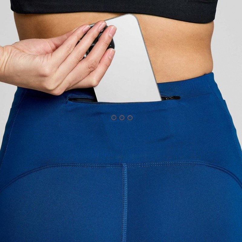 Women's Saucony Fortify Crop Tight Indigo | SOUTHAFRICA-EDK