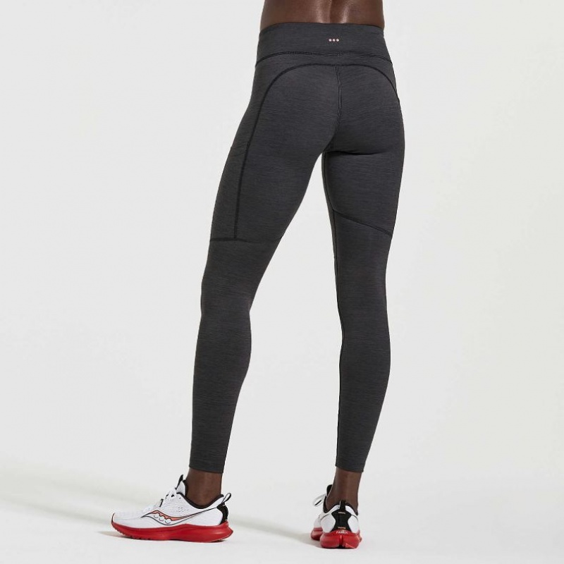 Women's Saucony Fortify Tight Black | SOUTHAFRICA-GJP