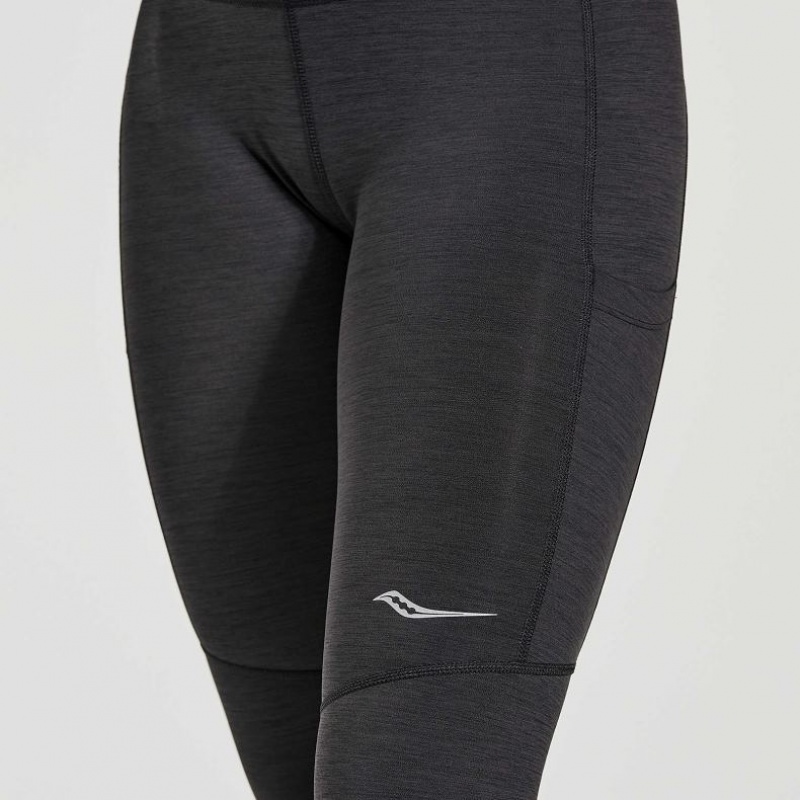 Women's Saucony Fortify Tight Black | SOUTHAFRICA-GJP