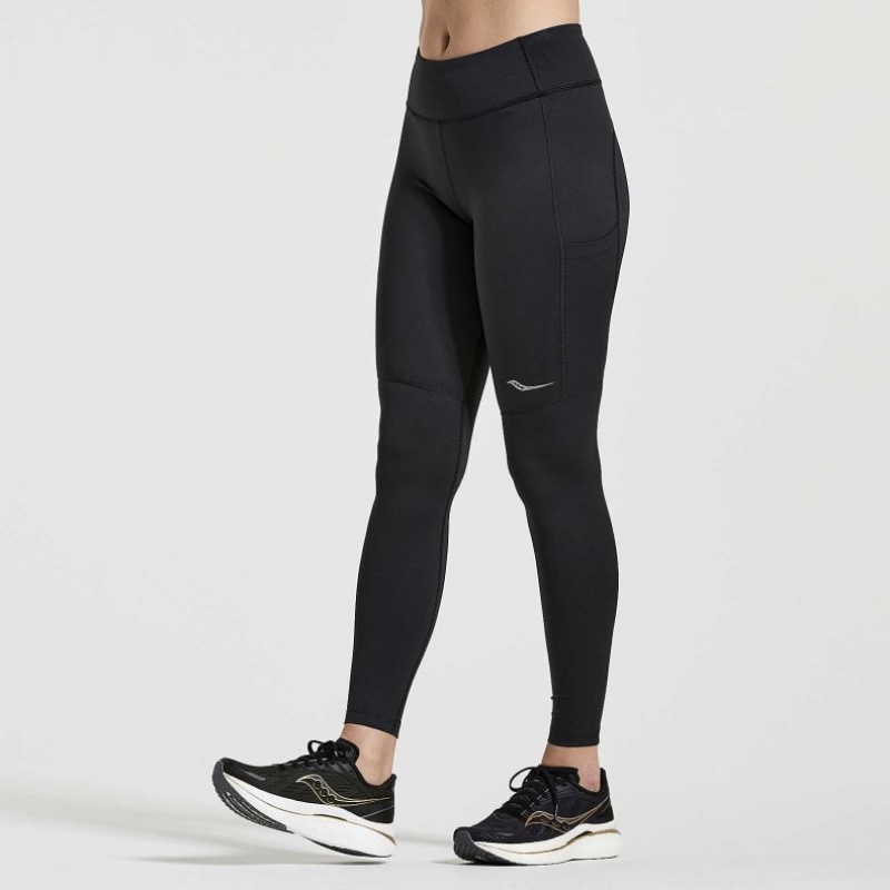 Women\'s Saucony Fortify Tight Black | SOUTHAFRICA-DSO