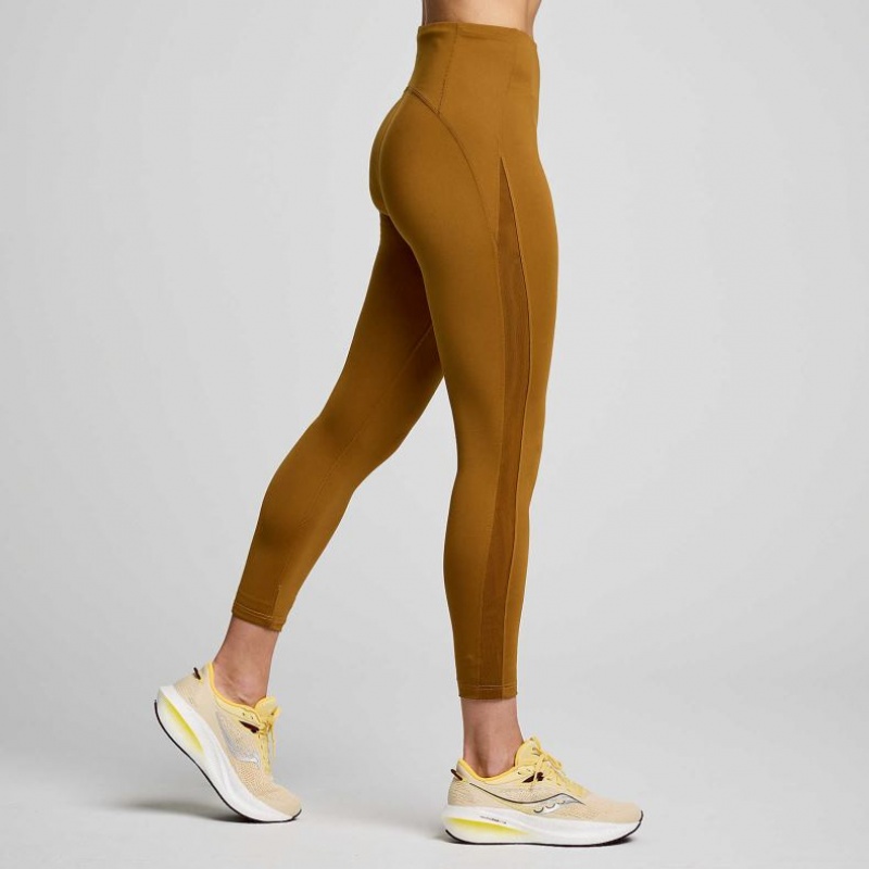 Women's Saucony Fortify Viz Tight Brown | SOUTHAFRICA-DVO