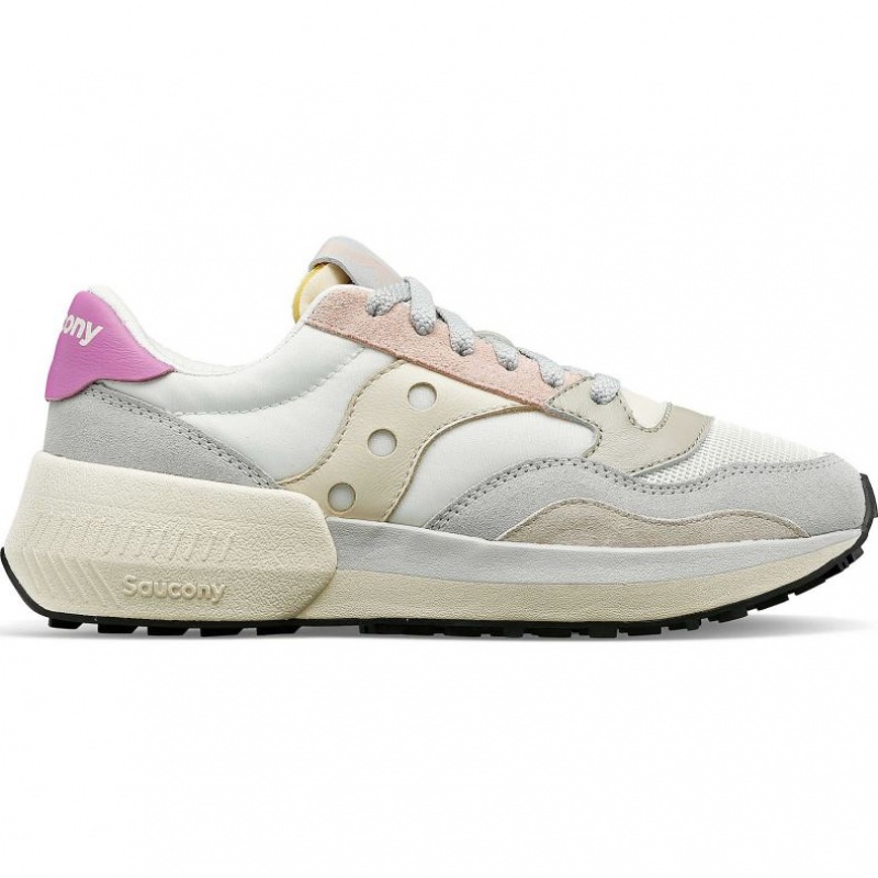 Women\'s Saucony Jazz NXT Sneakers White / Grey / Rose | SOUTHAFRICA-YQN