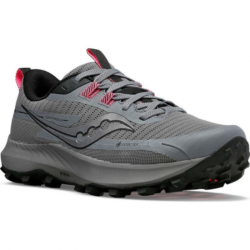 Women's Saucony Peregrine 13 GTX Trail Running Shoes Grey | SOUTHAFRICA-SZX