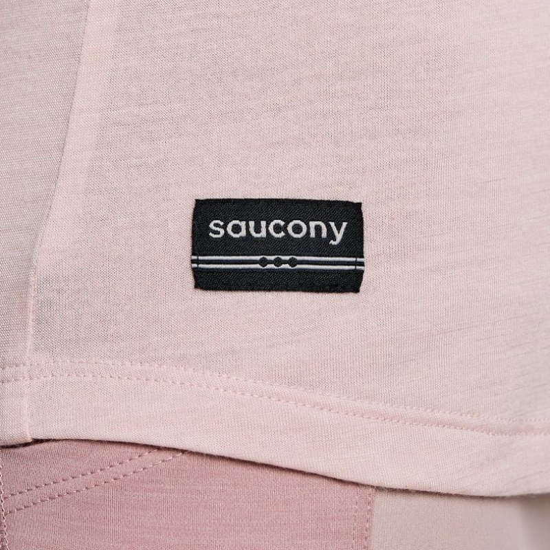 Women's Saucony Peregrine Merino Long Sleeve T-Shirt Pink | SOUTHAFRICA-OBU