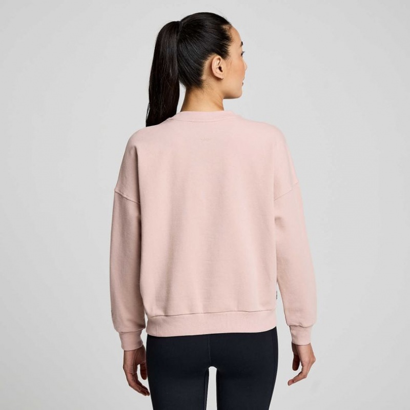 Women's Saucony Recovery Crew Sweatshirt Pink | SOUTHAFRICA-FTE