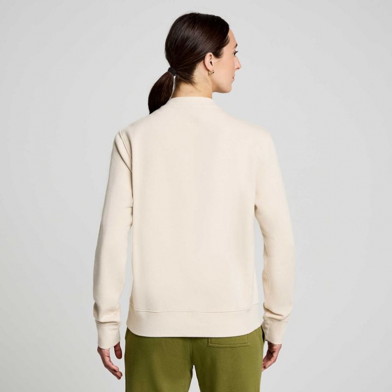 Women's Saucony Recovery Crew Sweatshirt Beige | SOUTHAFRICA-MWO