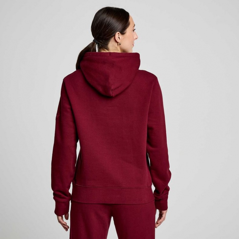 Women's Saucony Recovery Hoodie Burgundy | SOUTHAFRICA-PBI