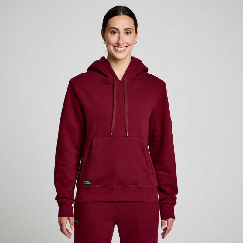 Women\'s Saucony Recovery Hoodie Burgundy | SOUTHAFRICA-PBI