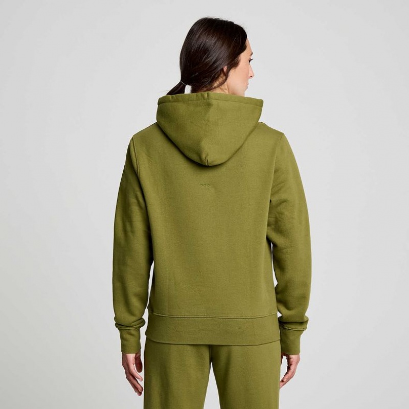 Women's Saucony Recovery Hoodie Olive | SOUTHAFRICA-HUC