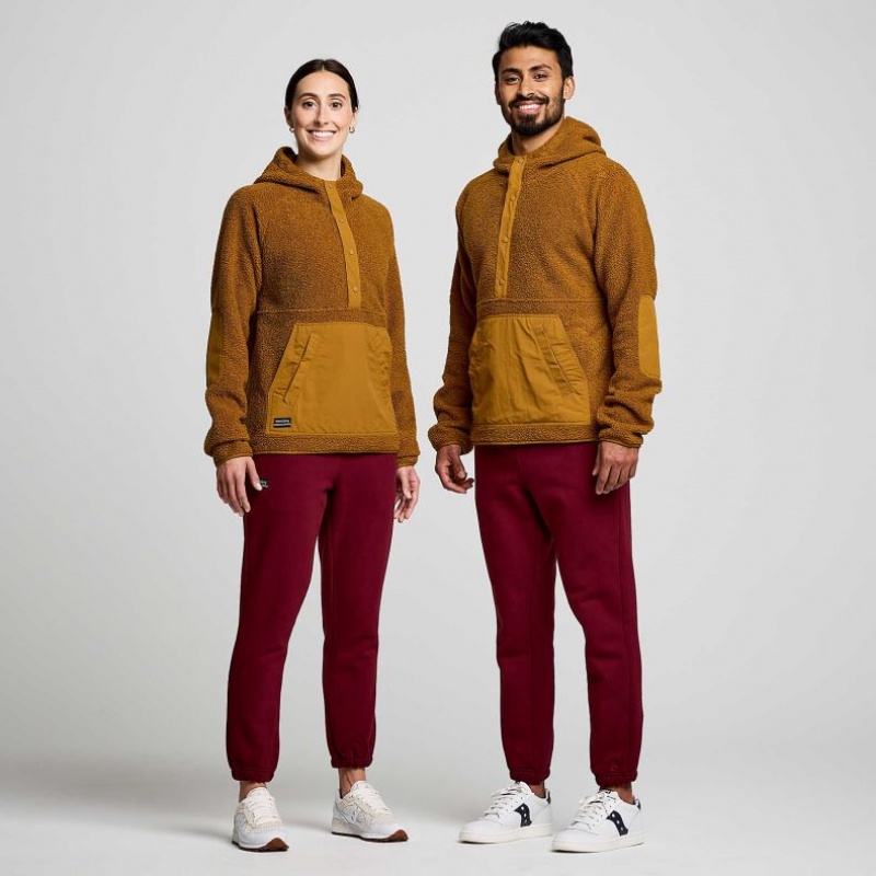 Women's Saucony Recovery Sherpa Pullover Hoodie Brown | SOUTHAFRICA-AIS