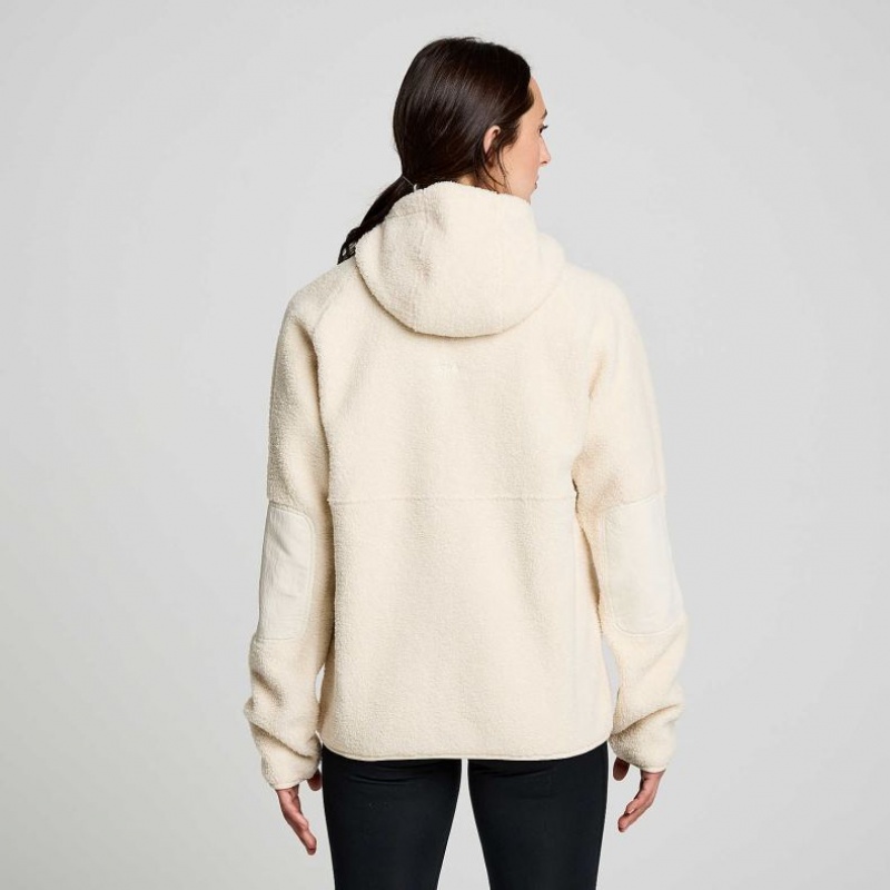 Women's Saucony Recovery Sherpa Pullover Hoodie Beige | SOUTHAFRICA-KYF