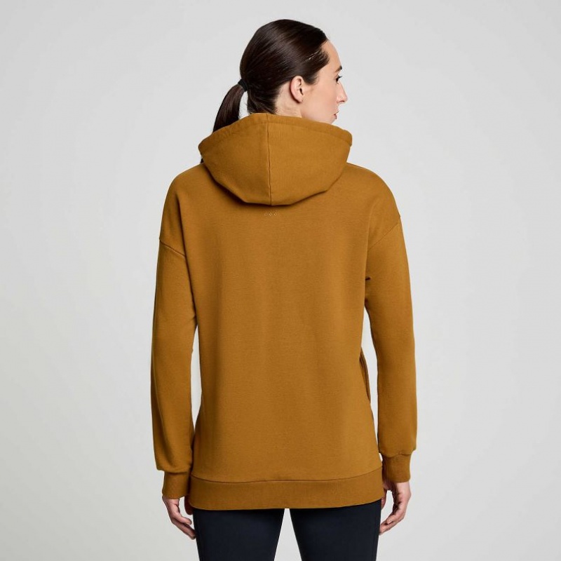 Women's Saucony Recovery Zip Tunic Hoodie Brown | SOUTHAFRICA-IXF