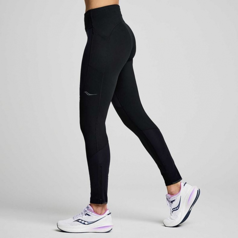 Women's Saucony Runshield Tight Black | SOUTHAFRICA-HTB