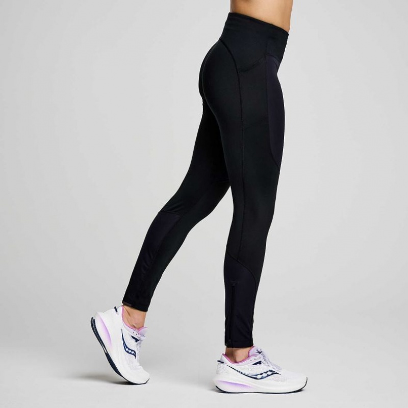 Women's Saucony Runshield Tight Black | SOUTHAFRICA-HTB