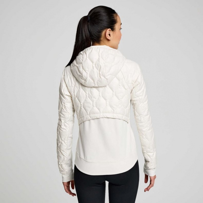 Women's Saucony Solstice Oysterpuff Jacket White | SOUTHAFRICA-QZN