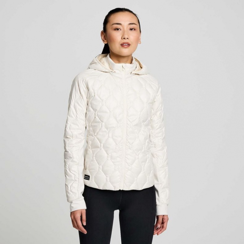 Women\'s Saucony Solstice Oysterpuff Jacket White | SOUTHAFRICA-QZN